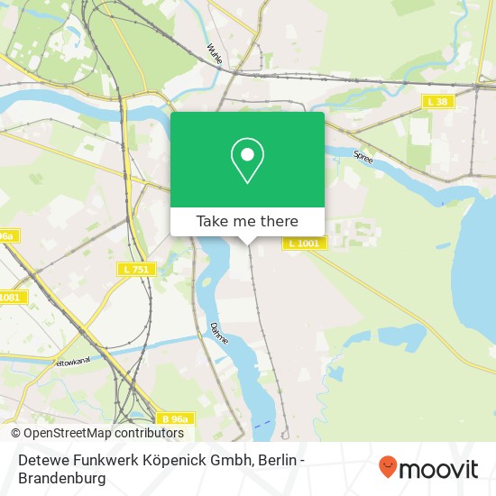 Detewe Funkwerk Köpenick Gmbh map