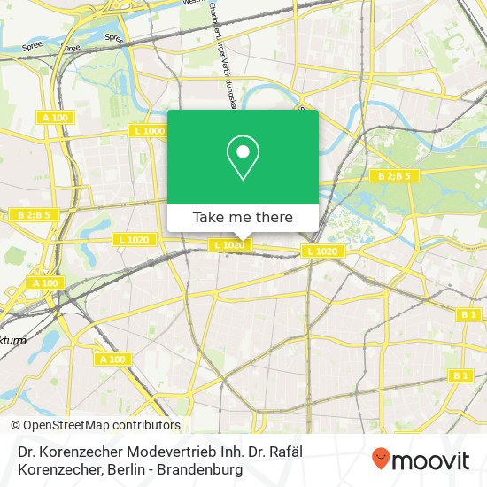 Dr. Korenzecher Modevertrieb Inh. Dr. Rafäl Korenzecher map