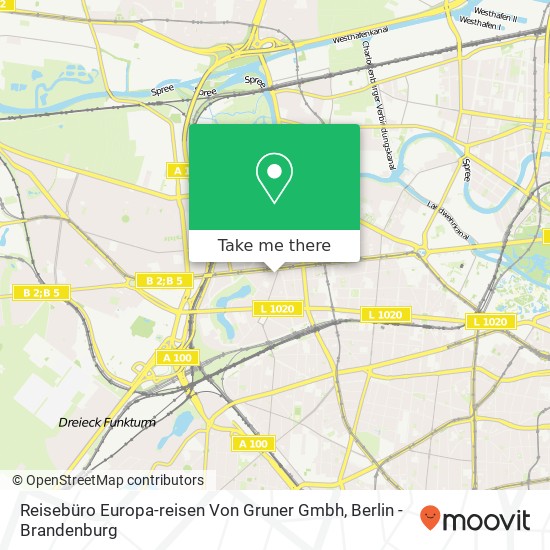 Reisebüro Europa-reisen Von Gruner Gmbh map