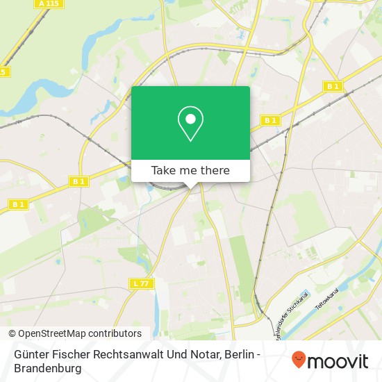 Карта Günter Fischer Rechtsanwalt Und Notar