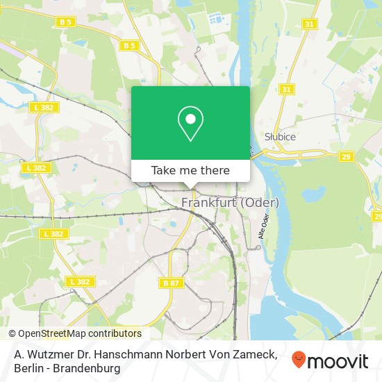 A. Wutzmer Dr. Hanschmann Norbert Von Zameck map