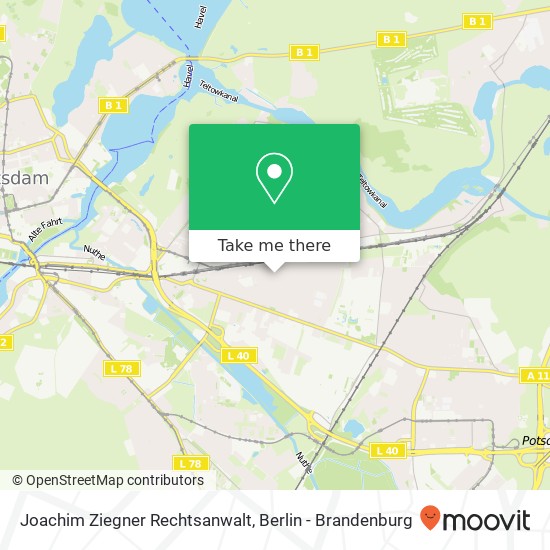 Карта Joachim Ziegner Rechtsanwalt