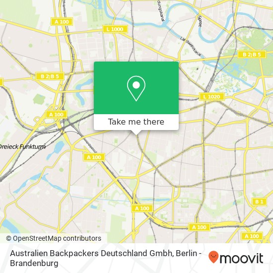 Australien Backpackers Deutschland Gmbh map