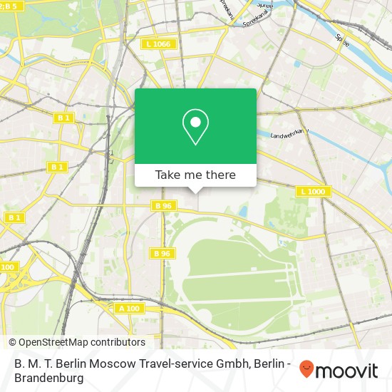 Карта B. M. T. Berlin Moscow Travel-service Gmbh