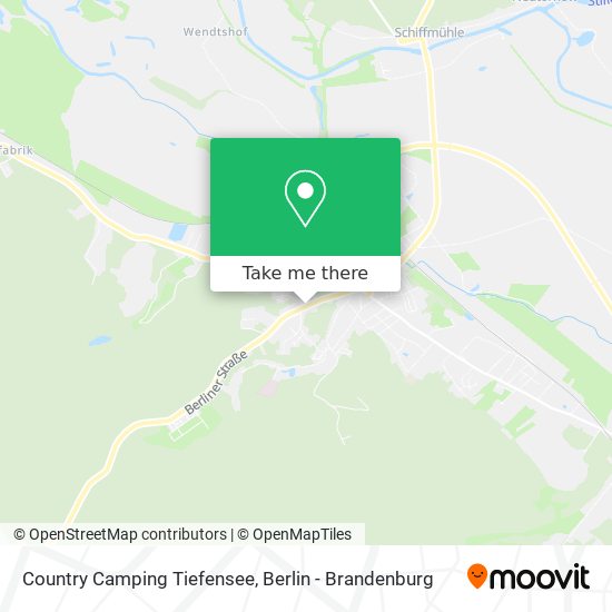 Country Camping Tiefensee map