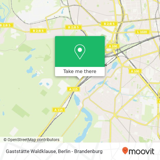 Gaststätte Waldklause map