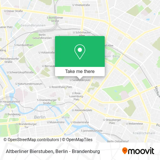 Карта Altberliner Bierstuben