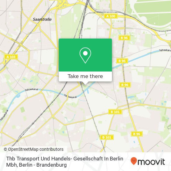 Карта Thb Transport Und Handels- Gesellschaft In Berlin Mbh