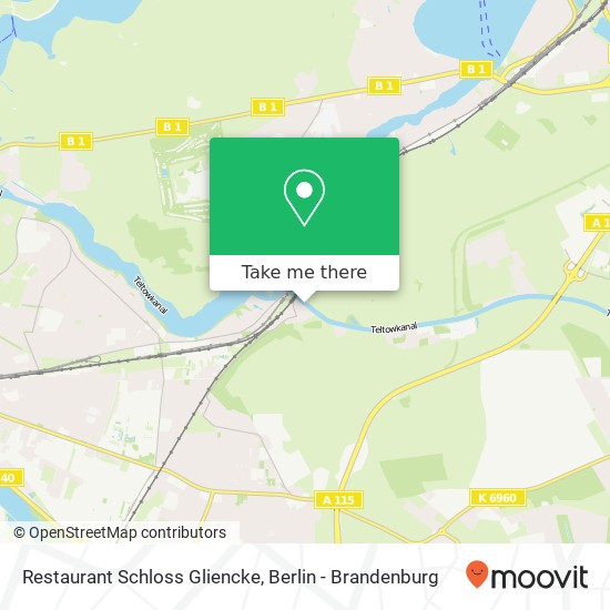 Restaurant Schloss Gliencke map