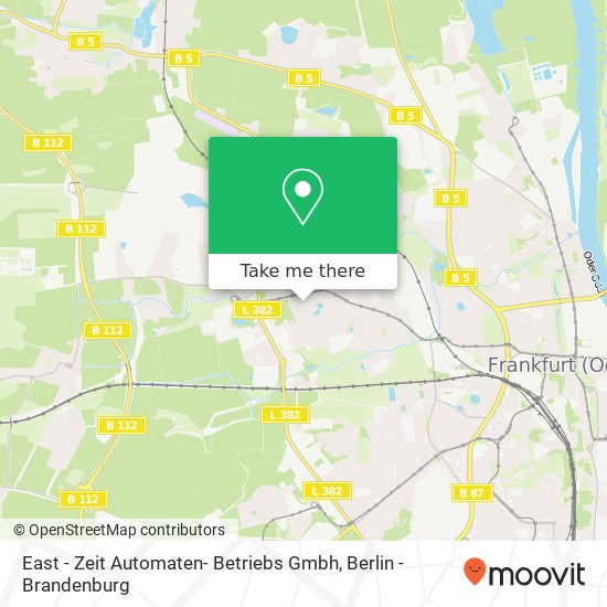 East - Zeit Automaten- Betriebs Gmbh map