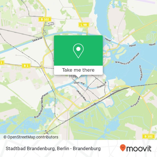 Stadtbad Brandenburg map