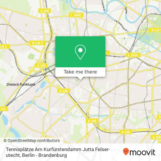 Карта Tennisplätze Am Kurfürstendamm Jutta Felser-utecht