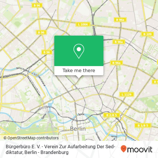 Bürgerbüro E. V. - Verein Zur Aufarbeitung Der Sed-diktatur map