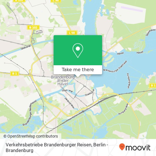 Карта Verkehrsbetriebe Brandenburger Reisen