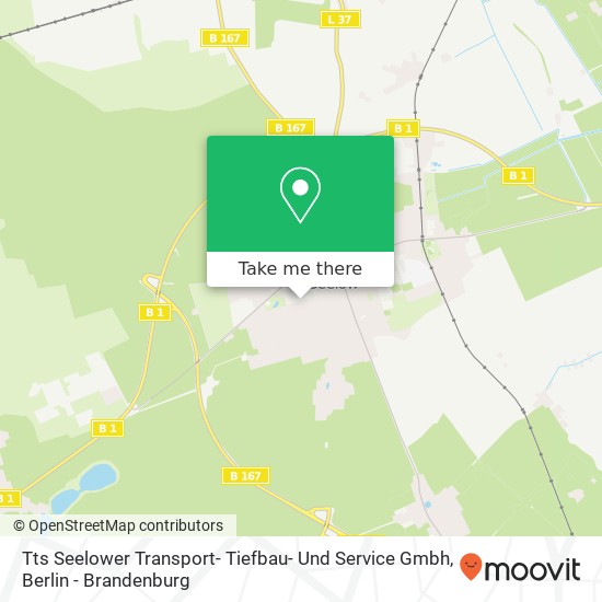 Карта Tts Seelower Transport- Tiefbau- Und Service Gmbh