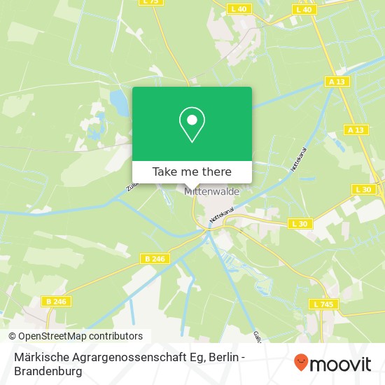 Карта Märkische Agrargenossenschaft Eg