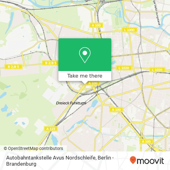 Autobahntankstelle Avus Nordschleife map
