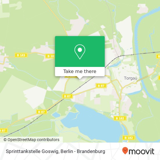 Карта Sprinttankstelle Goswig