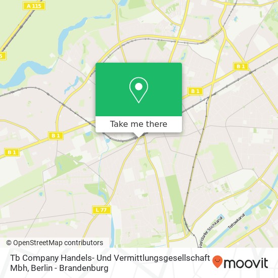 Tb Company Handels- Und Vermittlungsgesellschaft Mbh map