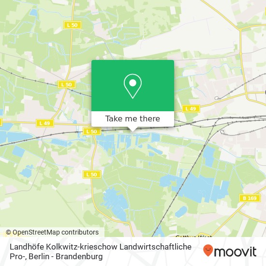 Landhöfe Kolkwitz-krieschow Landwirtschaftliche Pro- map