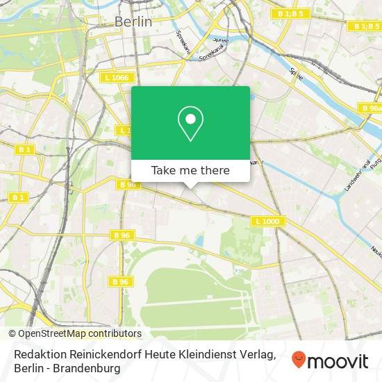 Карта Redaktion Reinickendorf Heute Kleindienst Verlag