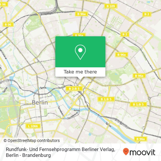 Карта Rundfunk- Und Fernsehprogramm Berliner Verlag