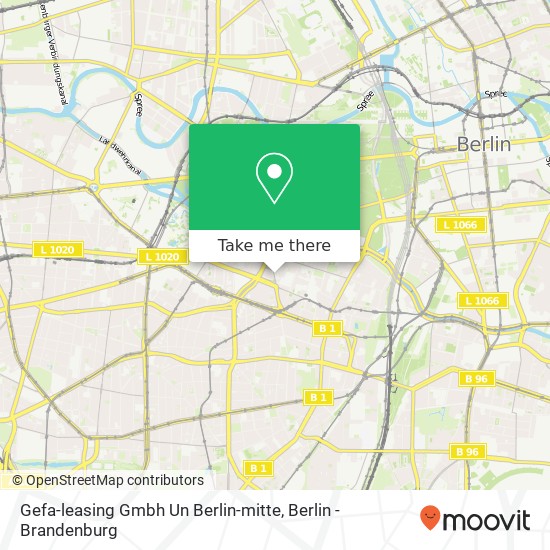 Карта Gefa-leasing Gmbh Un Berlin-mitte