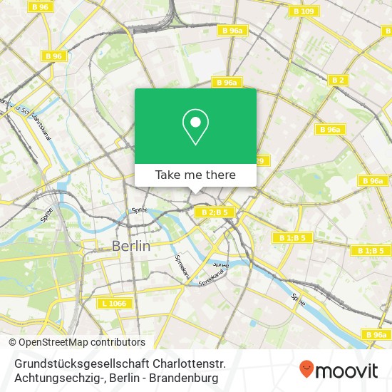 Grundstücksgesellschaft Charlottenstr. Achtungsechzig- map