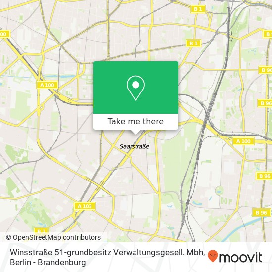 Карта Winsstraße 51-grundbesitz Verwaltungsgesell. Mbh