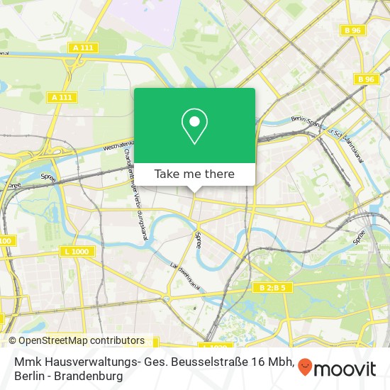 Карта Mmk Hausverwaltungs- Ges. Beusselstraße 16 Mbh