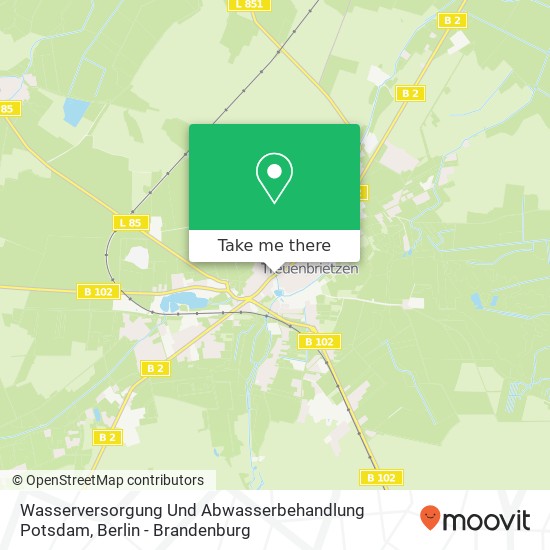 Wasserversorgung Und Abwasserbehandlung Potsdam map