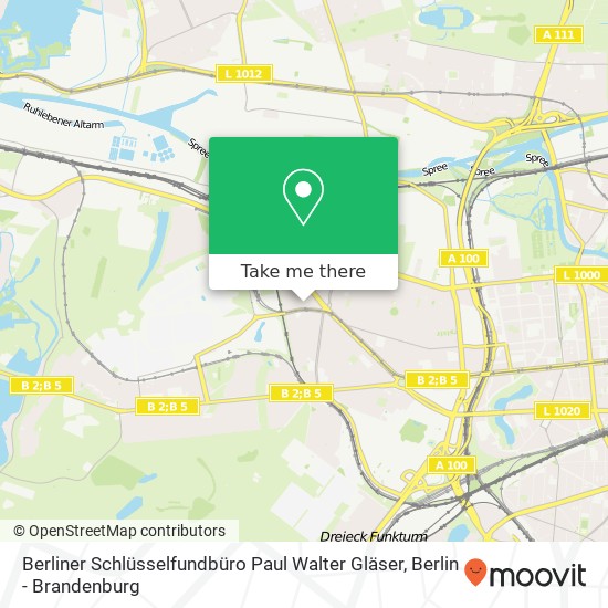 Berliner Schlüsselfundbüro Paul Walter Gläser map