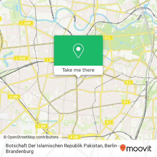 Botschaft Der Islamischen Republik Pakistan map