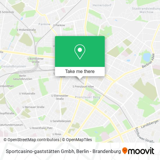 Карта Sportcasino-gaststätten Gmbh