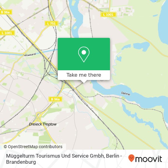 Müggelturm Tourismus Und Service Gmbh map