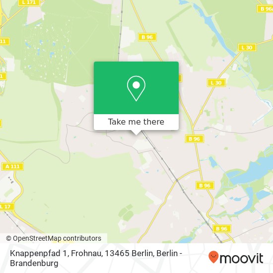 Knappenpfad 1, Frohnau, 13465 Berlin map