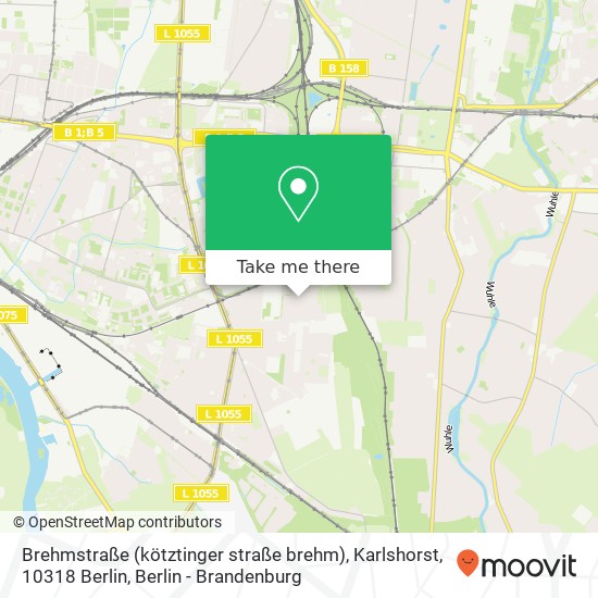 Brehmstraße (kötztinger straße brehm), Karlshorst, 10318 Berlin map