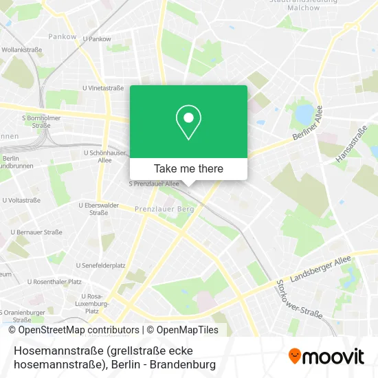 Карта Hosemannstraße (grellstraße ecke hosemannstraße)