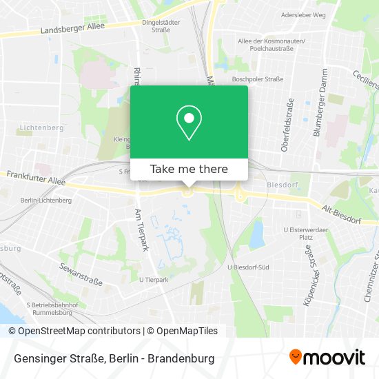 Gensinger Straße map