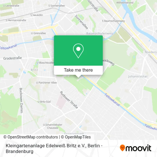Карта Kleingartenanlage Edelweiß Britz e.V.