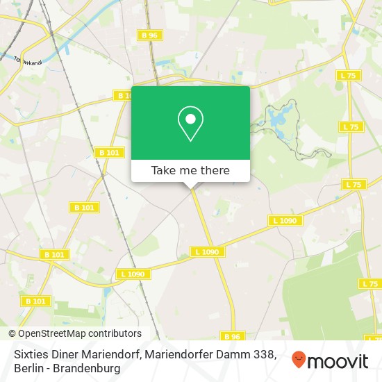 Sixties Diner Mariendorf, Mariendorfer Damm 338 map