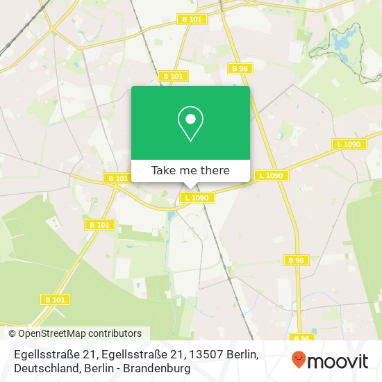 Карта Egellsstraße 21, Egellsstraße 21, 13507 Berlin, Deutschland