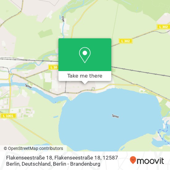 Карта Flakenseestraße 18, Flakenseestraße 18, 12587 Berlin, Deutschland