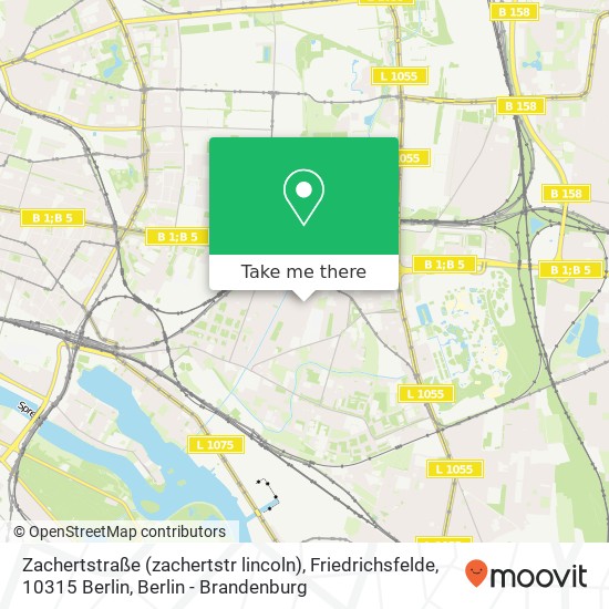 Zachertstraße (zachertstr lincoln), Friedrichsfelde, 10315 Berlin map