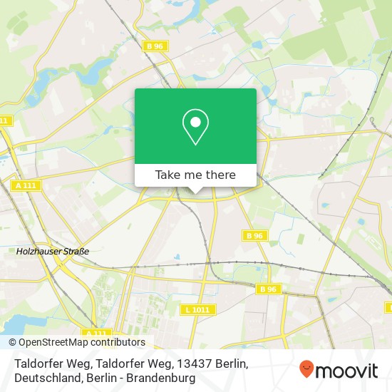 Карта Taldorfer Weg, Taldorfer Weg, 13437 Berlin, Deutschland