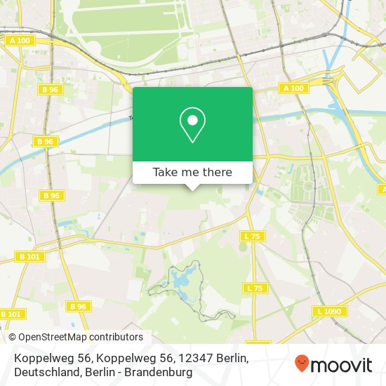 Карта Koppelweg 56, Koppelweg 56, 12347 Berlin, Deutschland