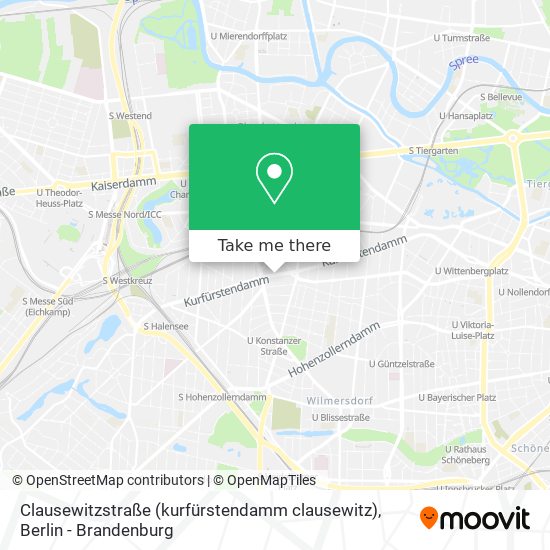Карта Clausewitzstraße (kurfürstendamm clausewitz)
