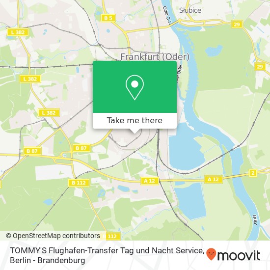 Карта TOMMY'S Flughafen-Transfer Tag und Nacht Service