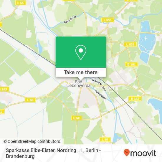 Карта Sparkasse Elbe-Elster, Nordring 11