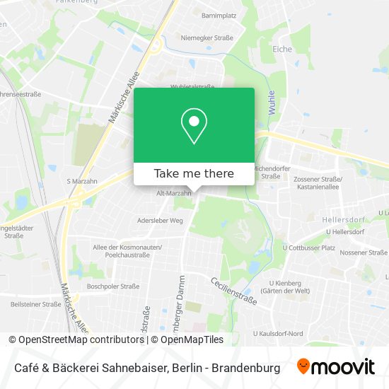 Café & Bäckerei Sahnebaiser map